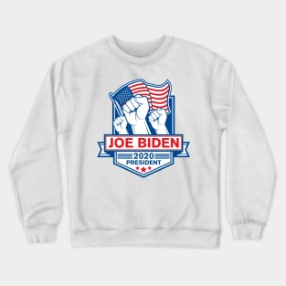 Joe Biden for President 2020 - US Flag with 3 Fists Crewneck Sweatshirt